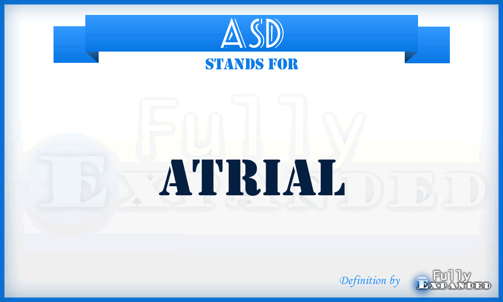 ASD - atrial