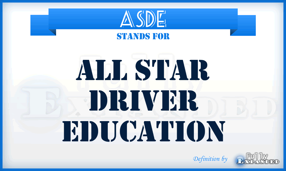 ASDE - All Star Driver Education