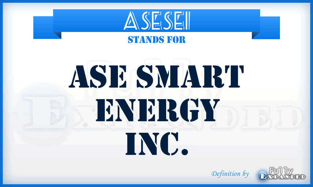 ASESEI - ASE Smart Energy Inc.