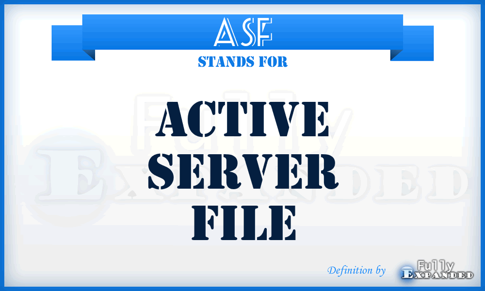 ASF - Active Server File