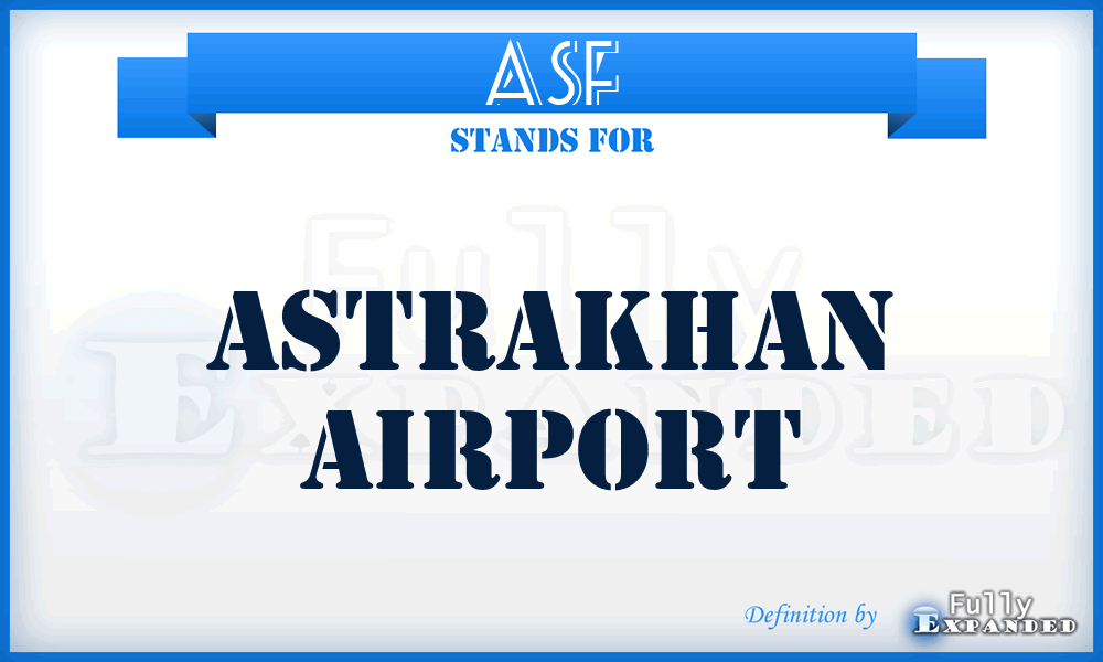 ASF - Astrakhan airport