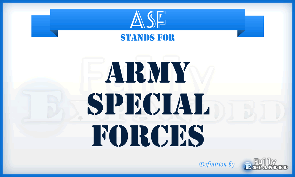 ASF - Army Special Forces