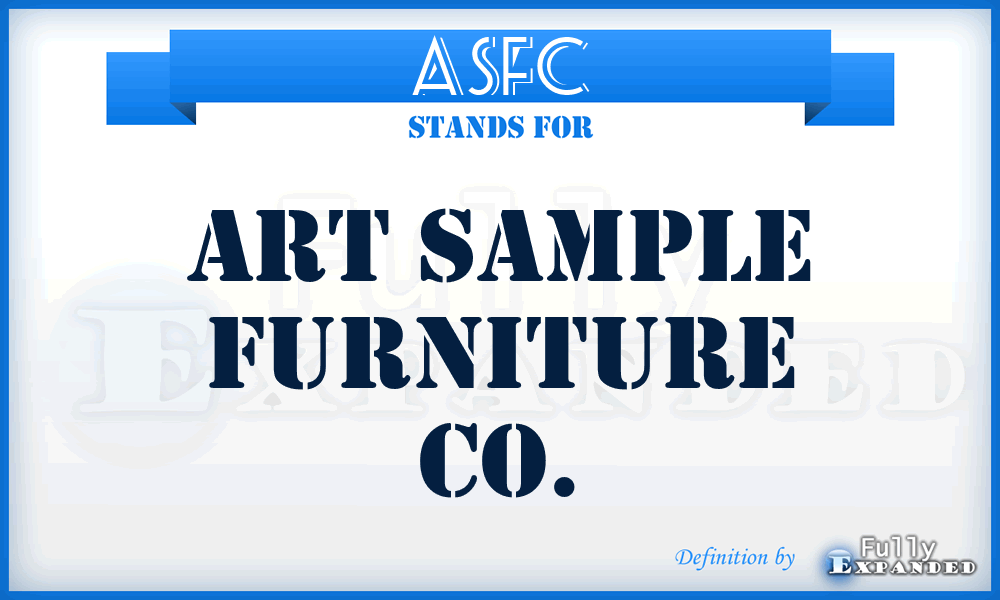 ASFC - Art Sample Furniture Co.