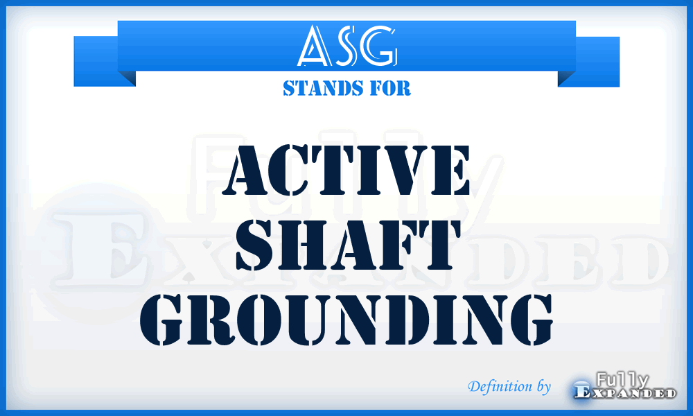 ASG - Active Shaft Grounding