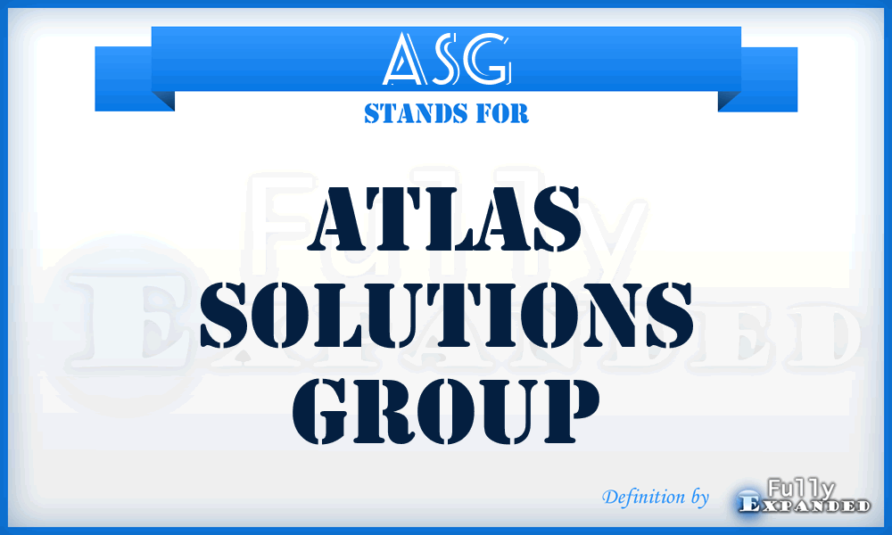 ASG - Atlas Solutions Group