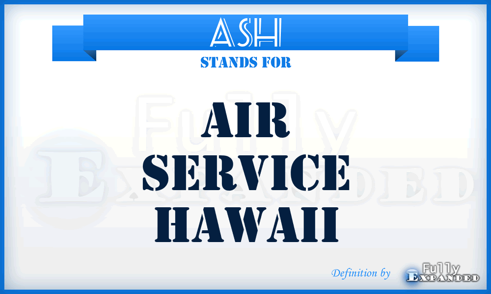 ASH - Air Service Hawaii
