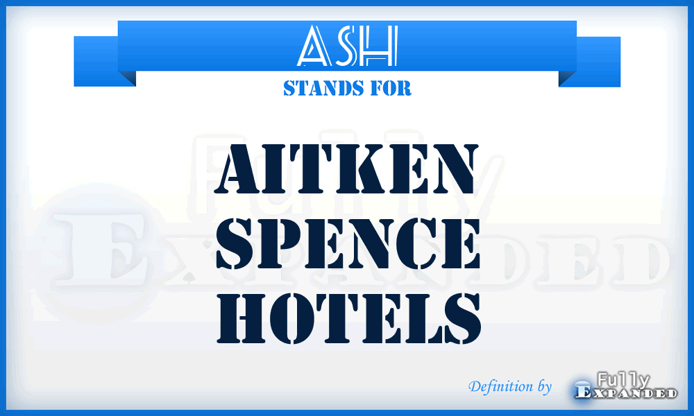 ASH - Aitken Spence Hotels