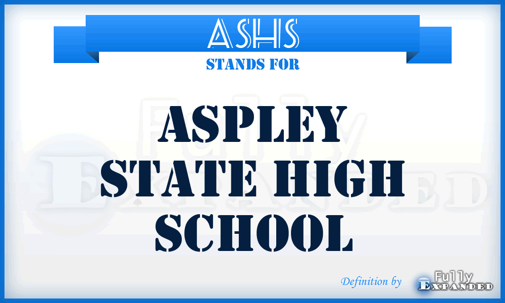 ASHS - Aspley State High School