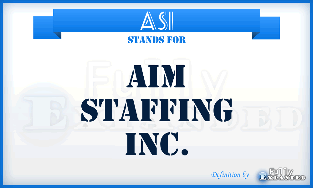 ASI - Aim Staffing Inc.