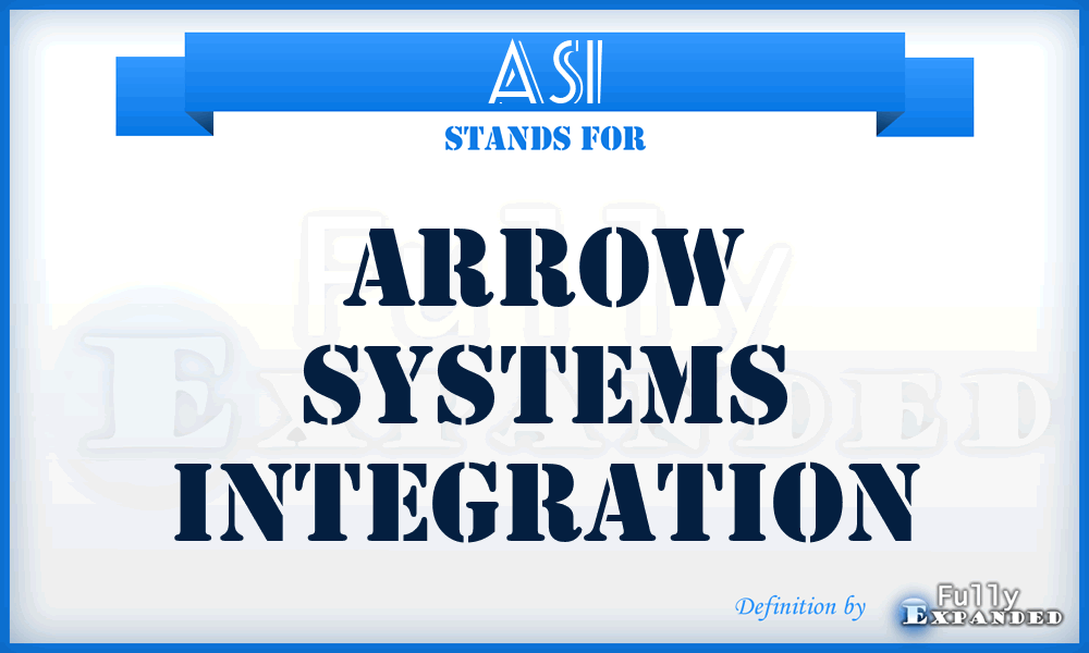 ASI - Arrow Systems Integration