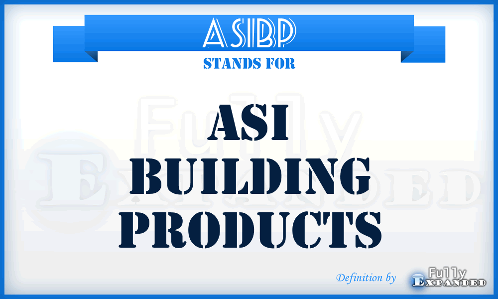 ASIBP - ASI Building Products