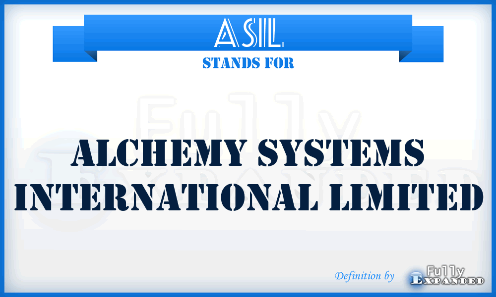 ASIL - Alchemy Systems International Limited