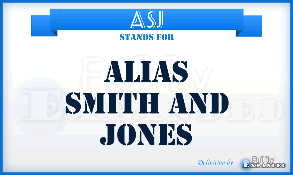 ASJ - Alias Smith and Jones