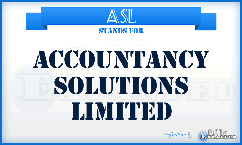 ASL - Accountancy Solutions Limited