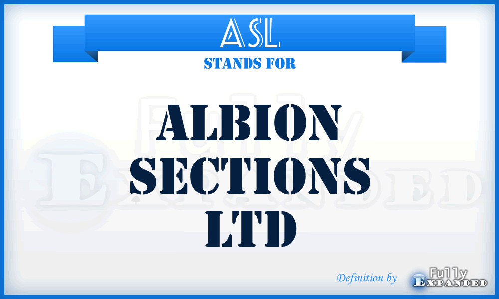 ASL - Albion Sections Ltd