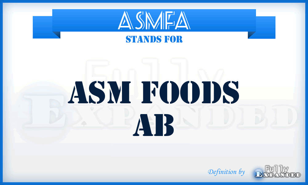 ASMFA - ASM Foods Ab