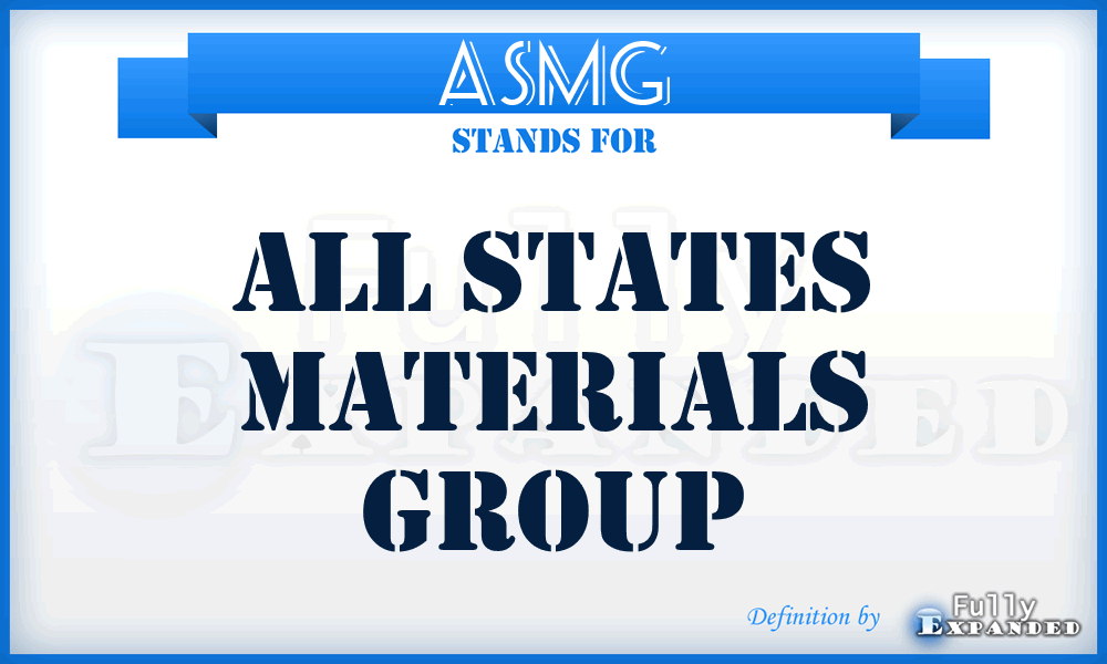 ASMG - All States Materials Group