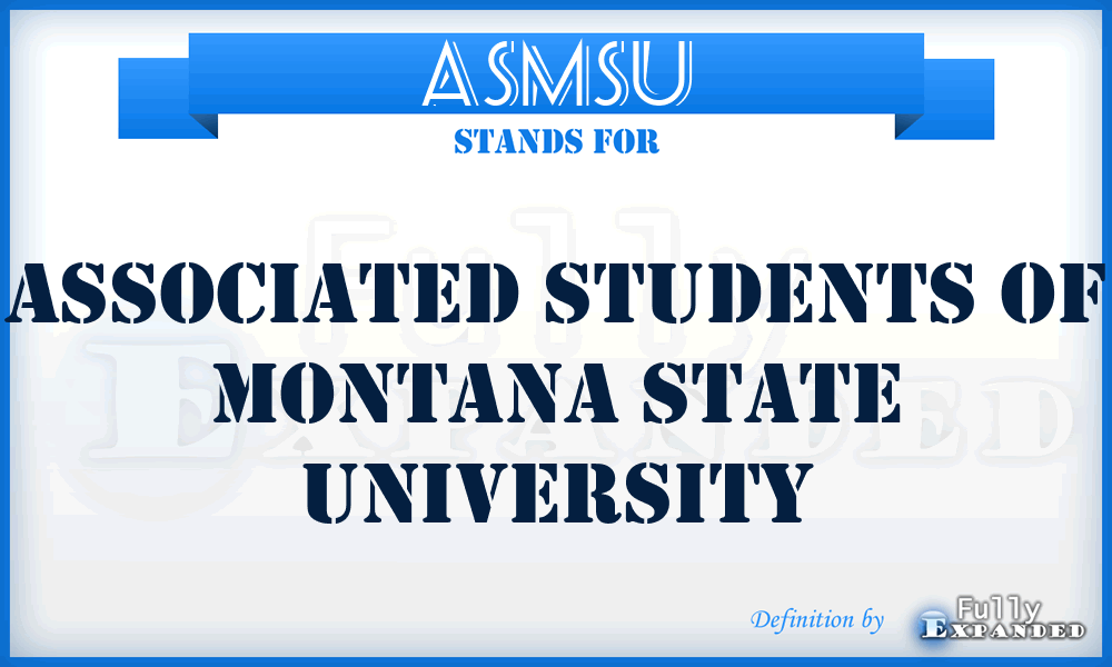 ASMSU - Associated Students of Montana State University