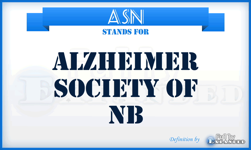 ASN - Alzheimer Society of Nb