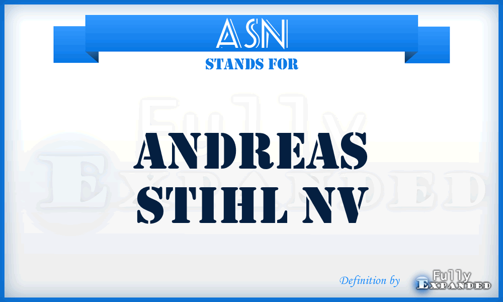 ASN - Andreas Stihl Nv