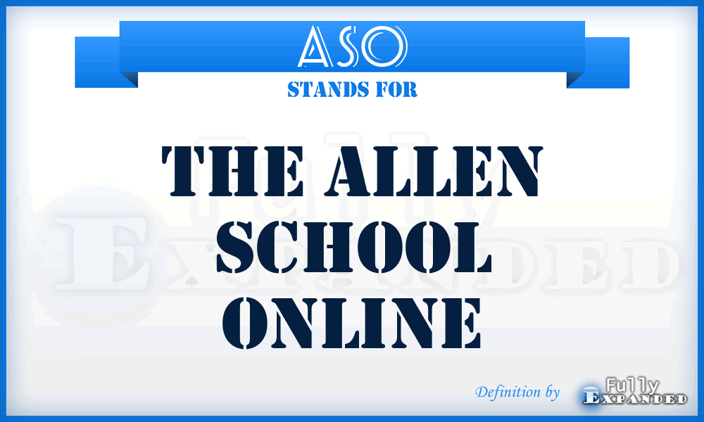 ASO - The Allen School Online
