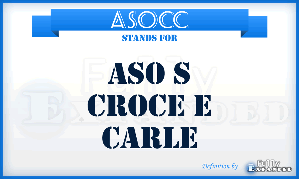 ASOCC - ASO s Croce e Carle