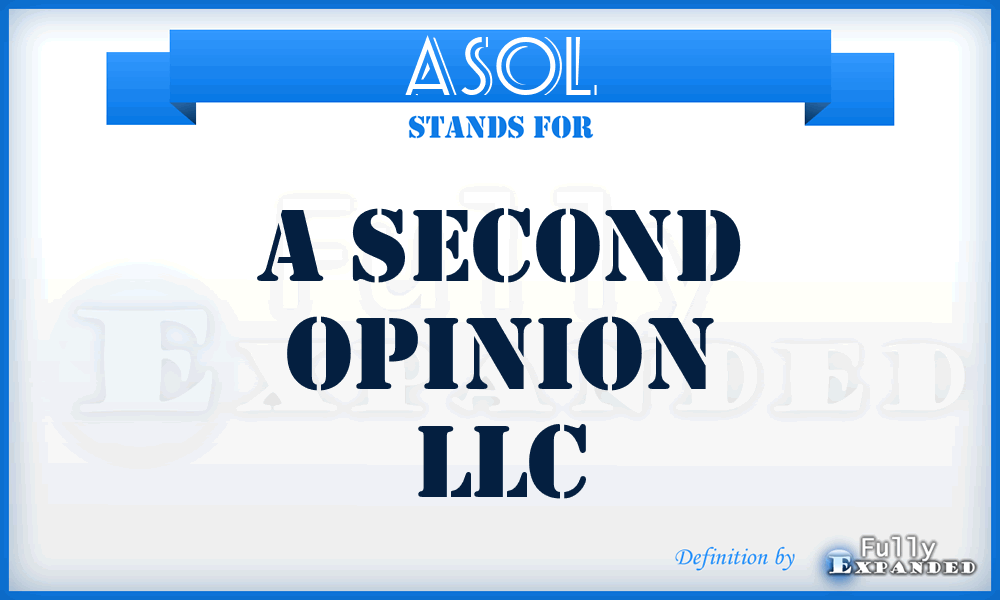 ASOL - A Second Opinion LLC