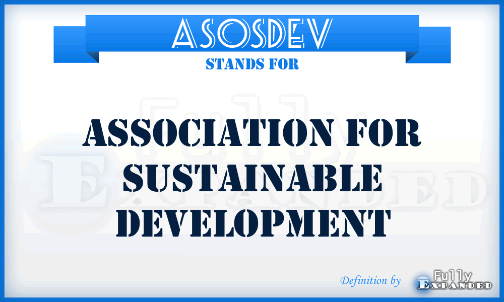 ASOSDEV - Association for Sustainable Development