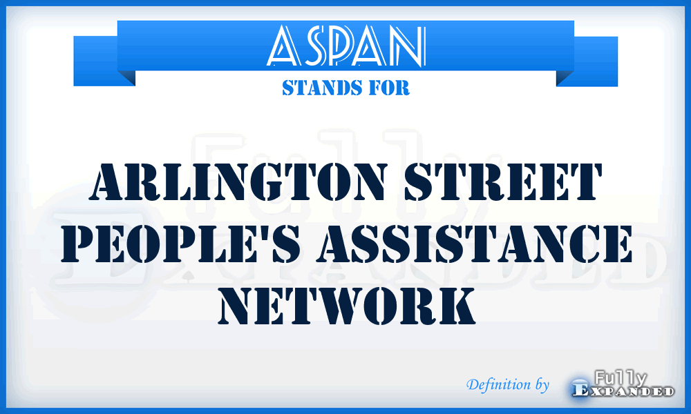 ASPAN - Arlington Street People's Assistance Network
