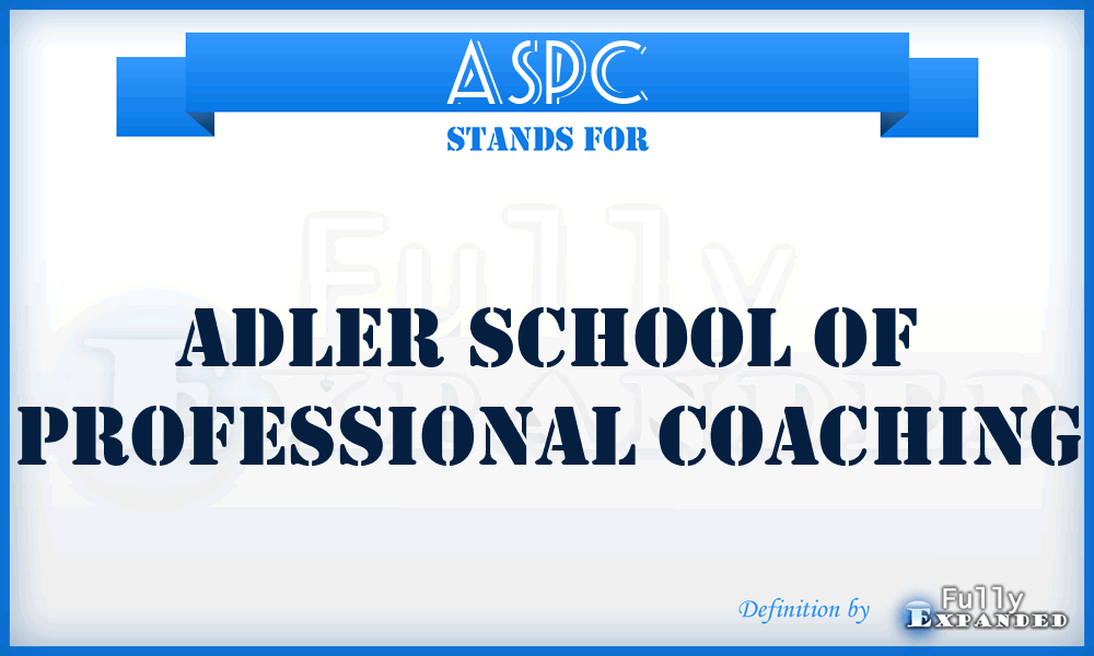 ASPC - Adler School of Professional Coaching