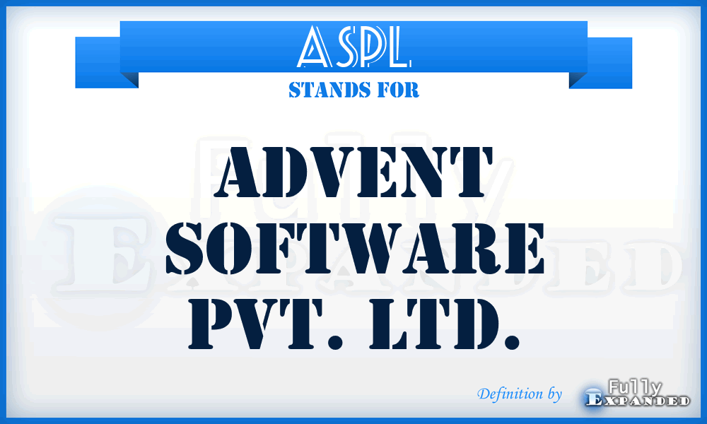 ASPL - Advent Software Pvt. Ltd.