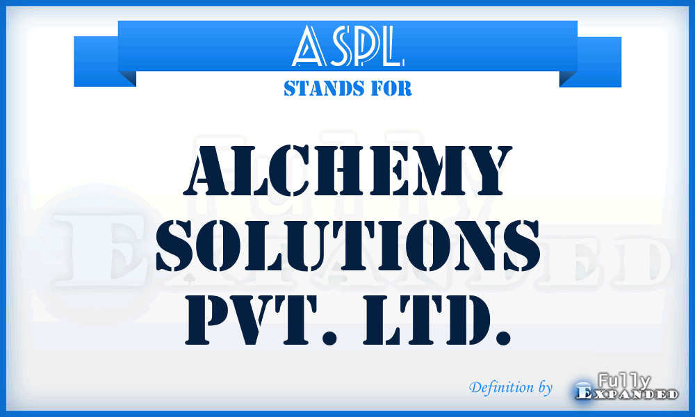 ASPL - Alchemy Solutions Pvt. Ltd.