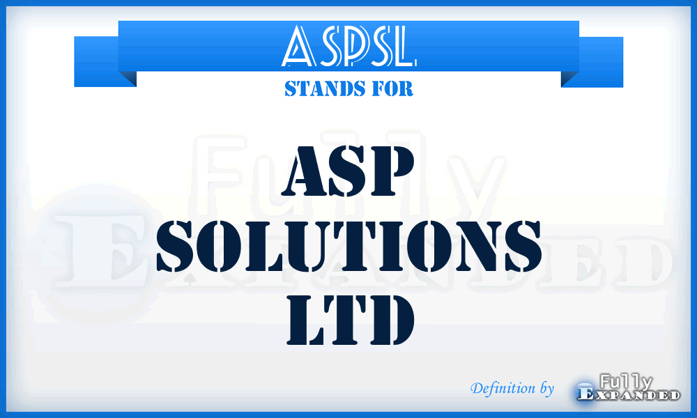 ASPSL - ASP Solutions Ltd