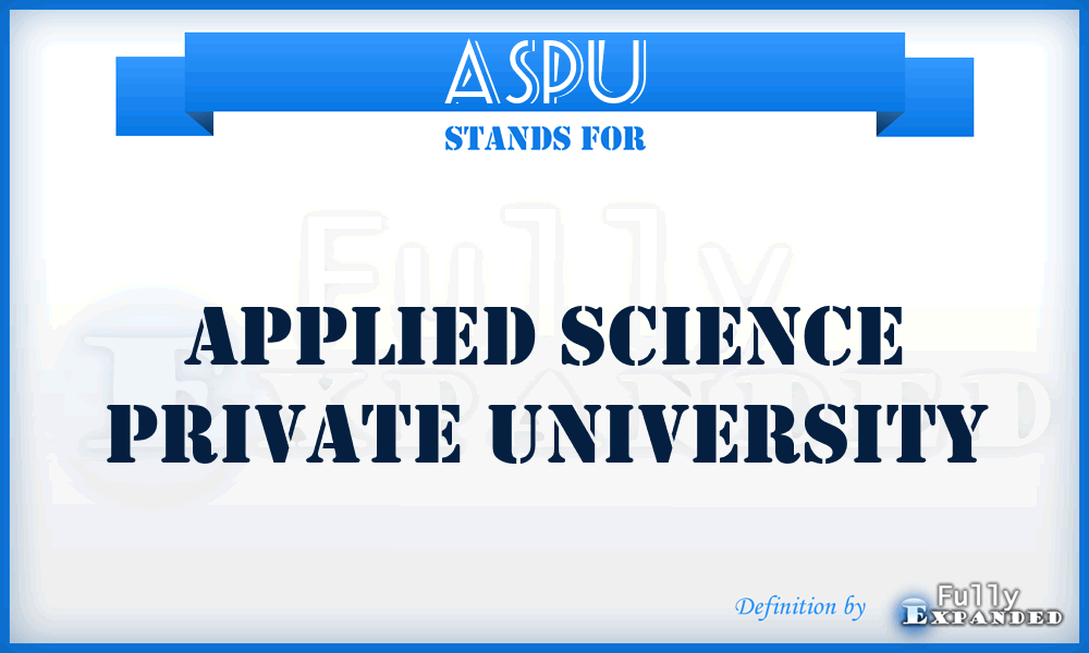 ASPU - Applied Science Private University