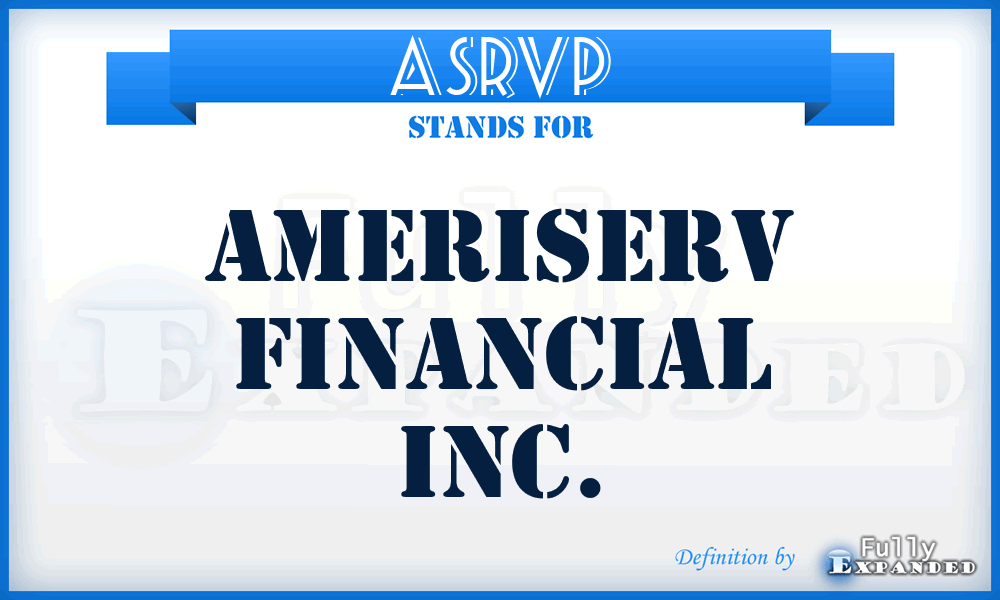 ASRVP - AmeriServ Financial Inc.