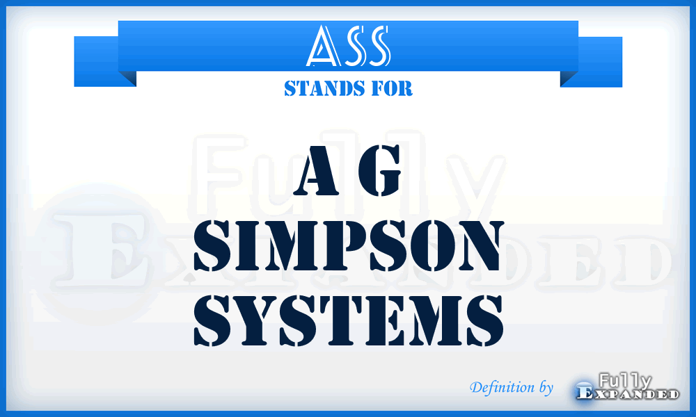 ASS - A g Simpson Systems