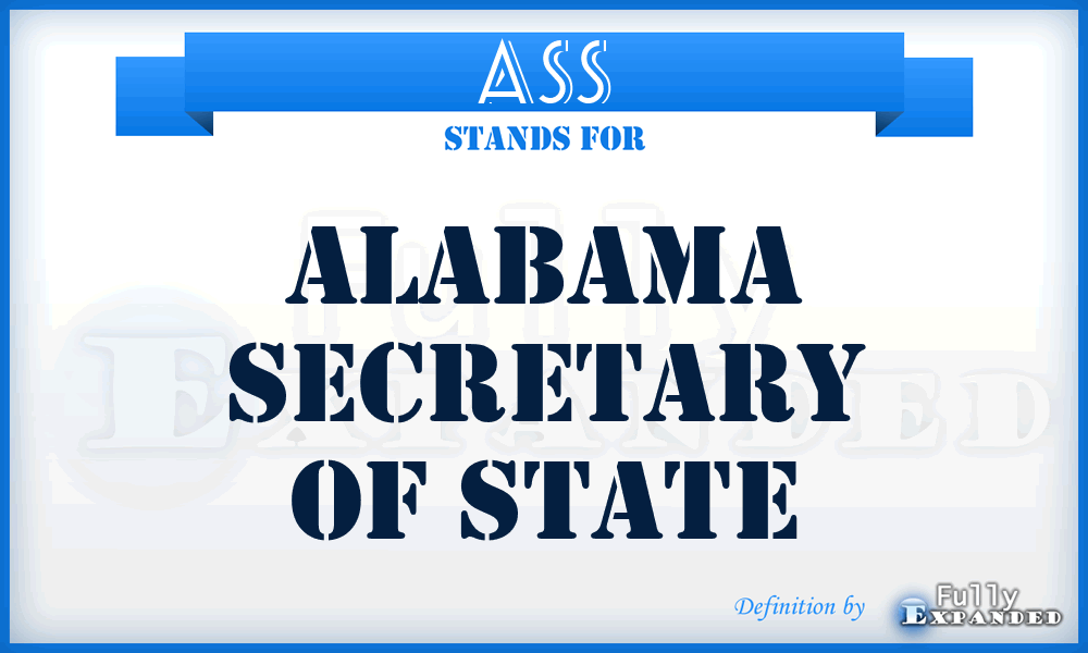 ASS - Alabama Secretary of State