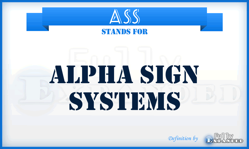 ASS - Alpha Sign Systems