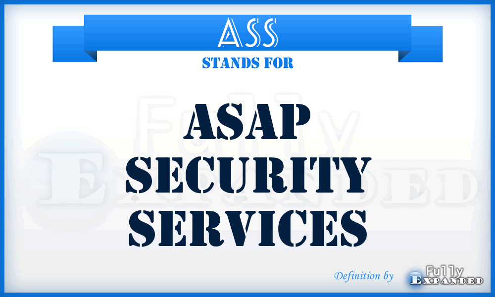 ASS - Asap Security Services