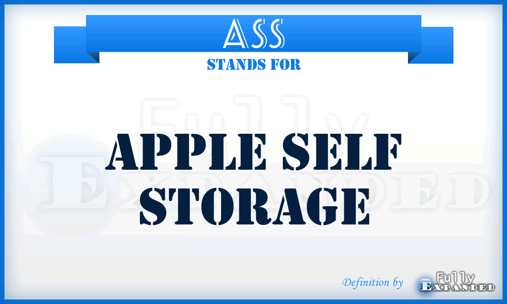 ASS - Apple Self Storage