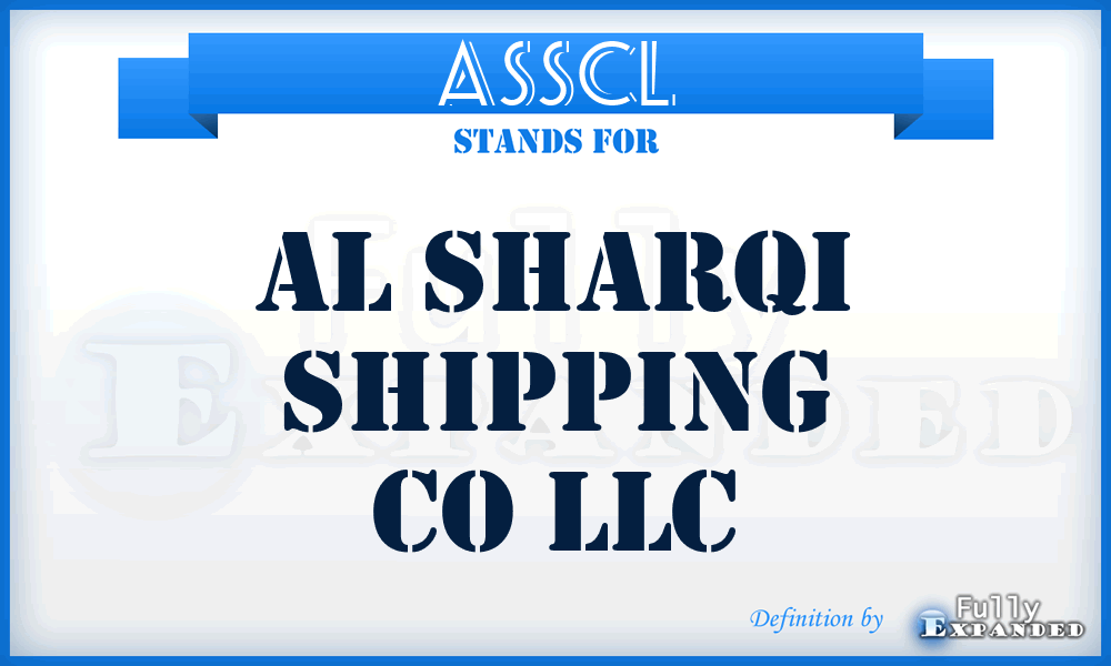 ASSCL - Al Sharqi Shipping Co LLC