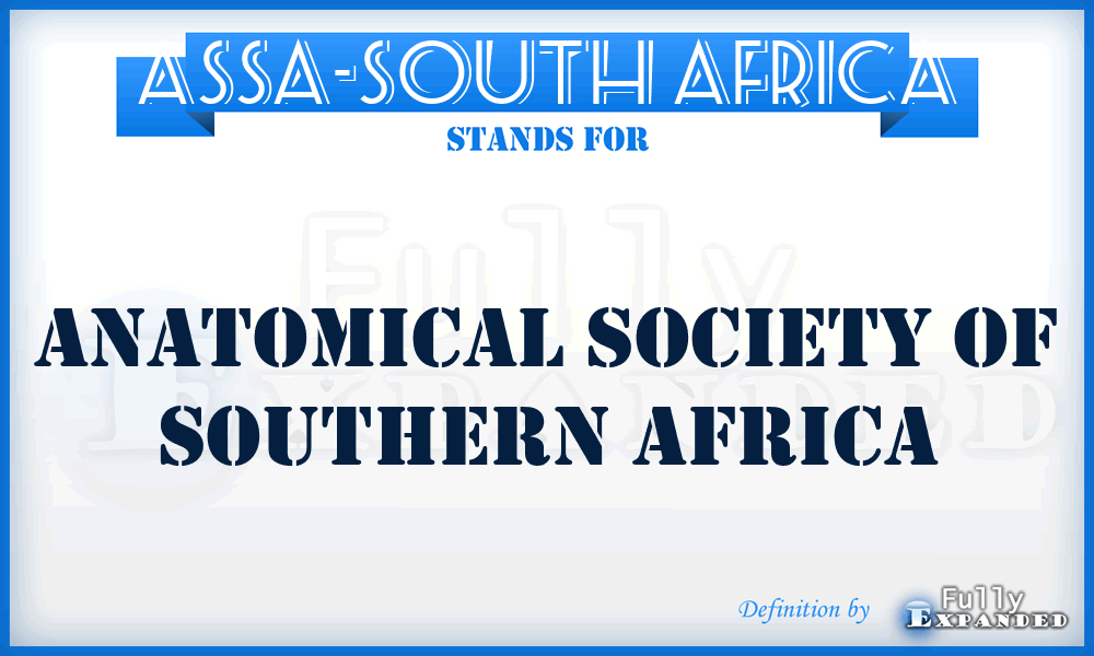 ASSA-South Africa - Anatomical Society of Southern Africa
