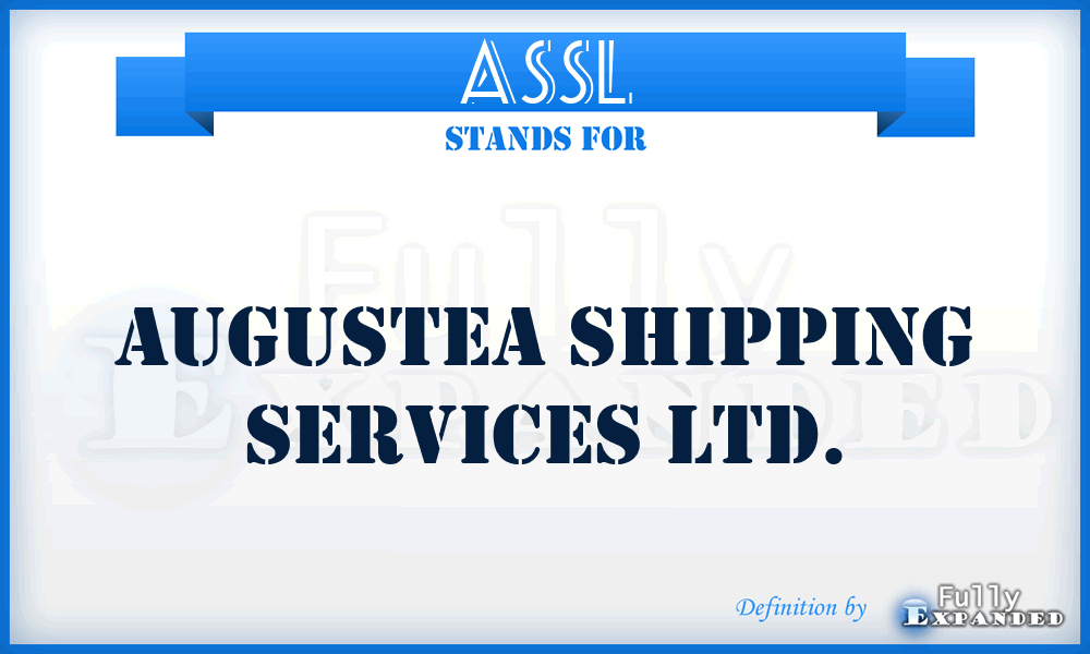 ASSL - Augustea Shipping Services Ltd.