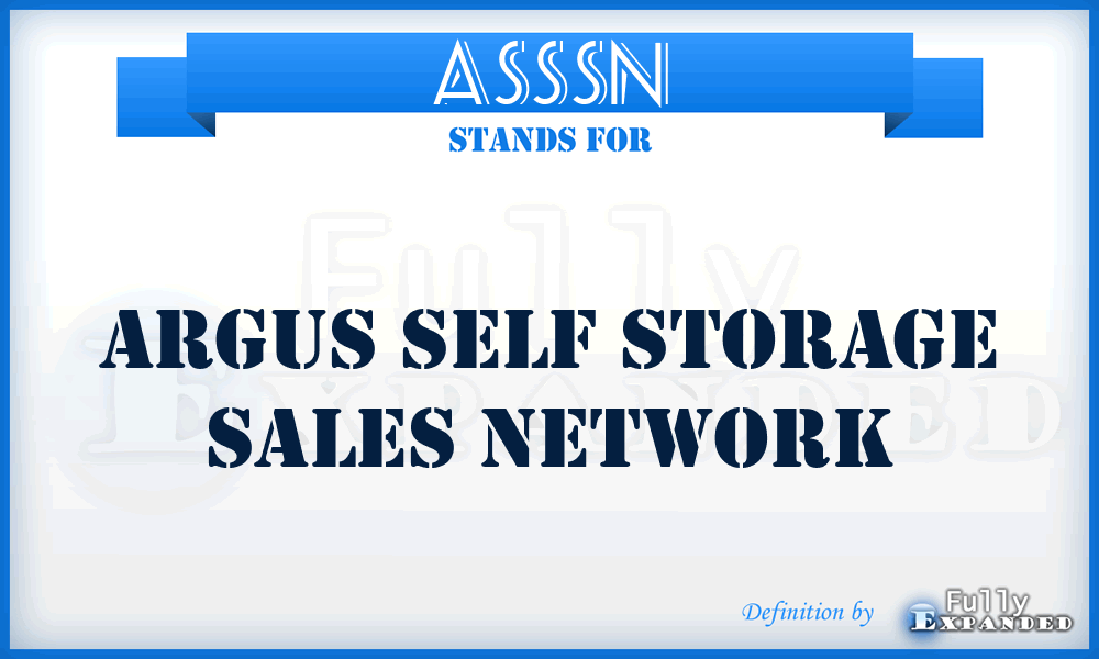 ASSSN - Argus Self Storage Sales Network