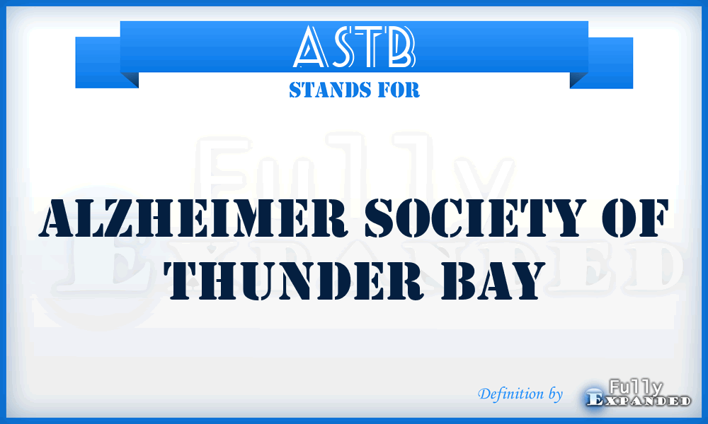 ASTB - Alzheimer Society of Thunder Bay