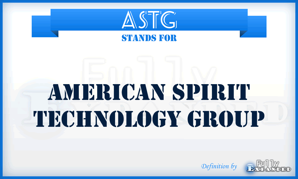 ASTG - American Spirit Technology Group