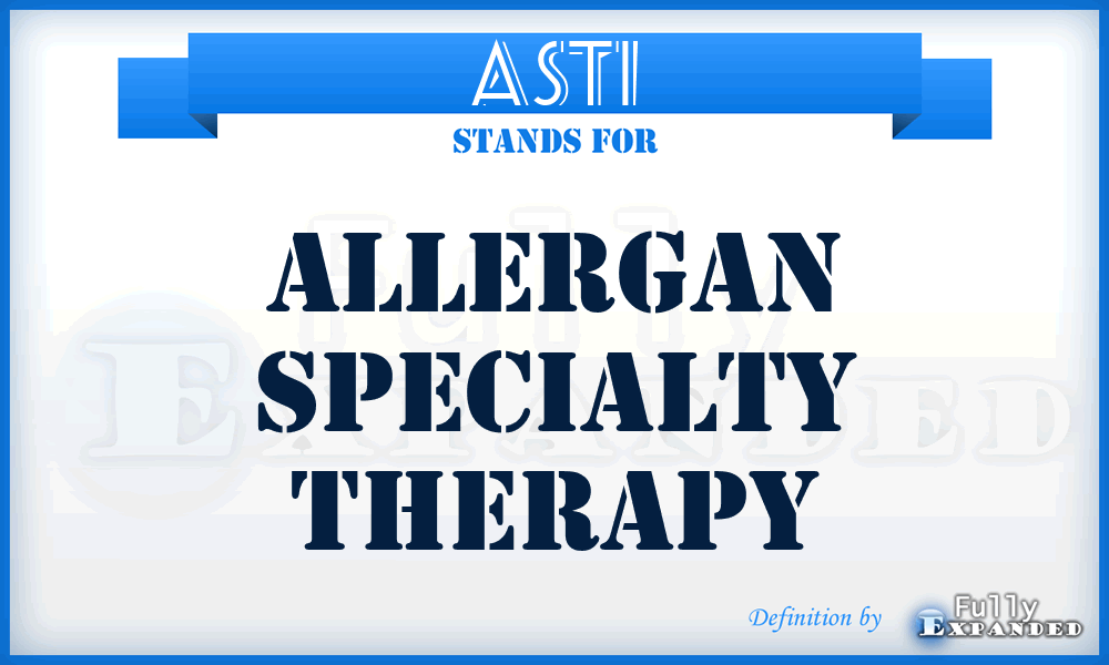 ASTI - Allergan Specialty Therapy