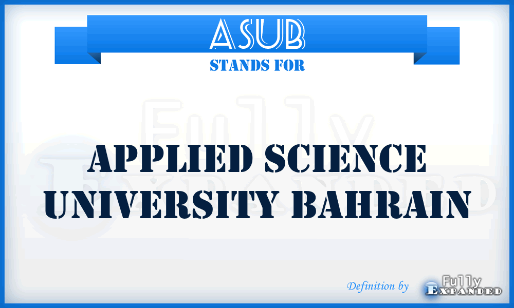 ASUB - Applied Science University Bahrain