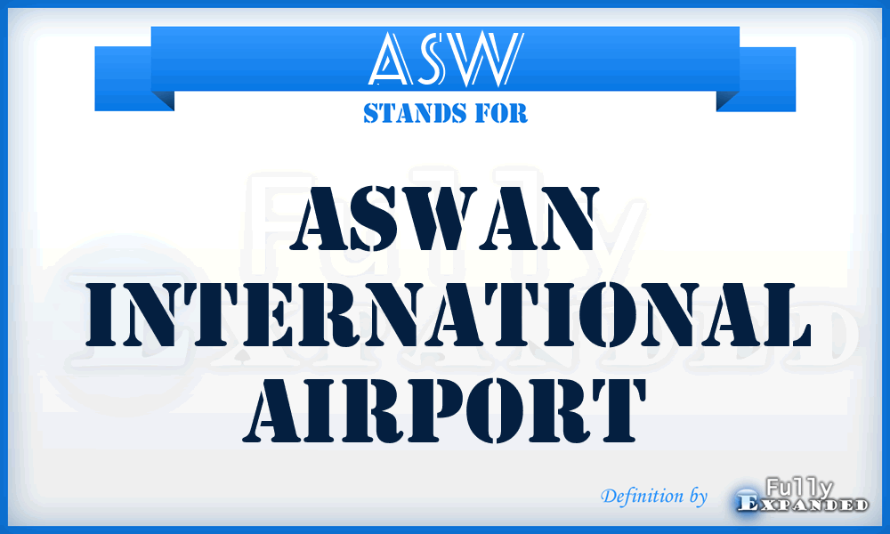 ASW - Aswan International airport