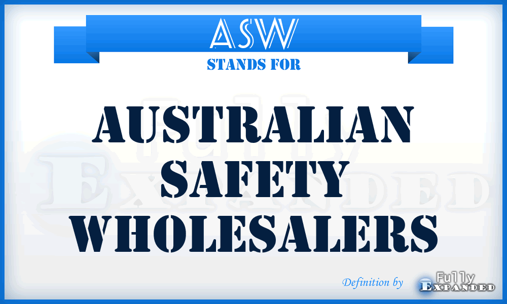 ASW - Australian Safety Wholesalers